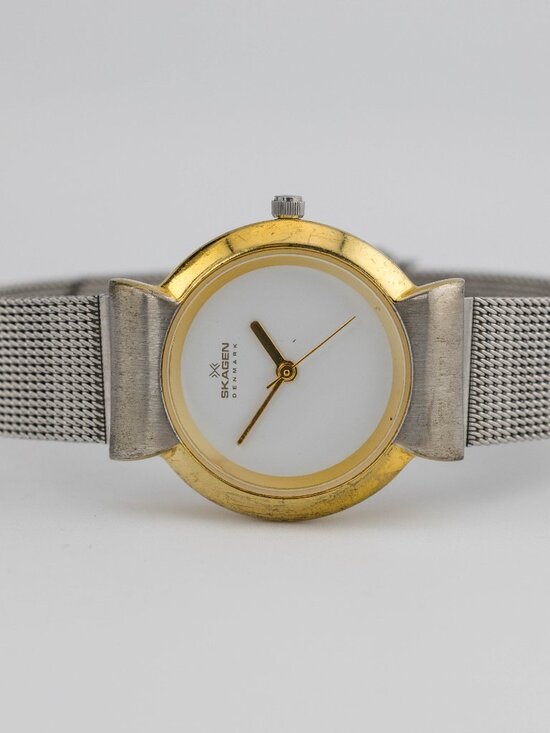 Vintage Skagen Denmark 77SGS Two-Hand Quartz Analog Women\'s Watch New Battery main image 6